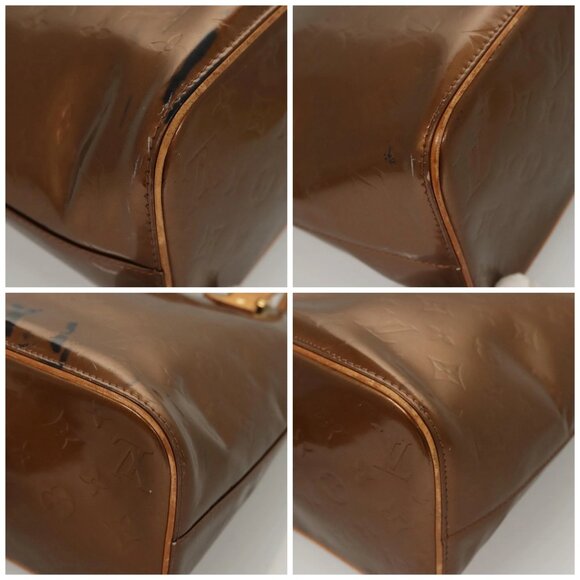 LOUIS VUITTON Monogram Vernis Houston Hand Bag Bronze - Picture 16 of 16